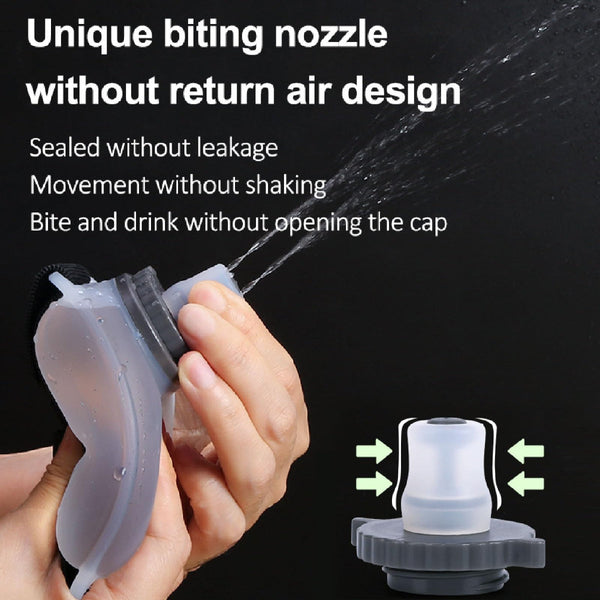Wrist Water Bottle 7Oz Hydration Flask Hands Free Leak Proof Silicone Drink Container For Running Cycling Hiking And Fitness Training White Water Bott
