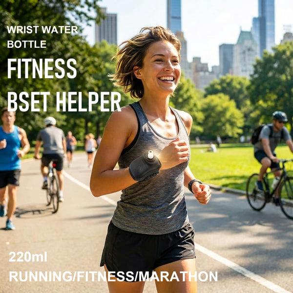 Wrist Water Bottle 7Oz Hydration Flask Hands Free Leak Proof Silicone Drink Container For Running Cycling Hiking And Fitness Training White Water Bott