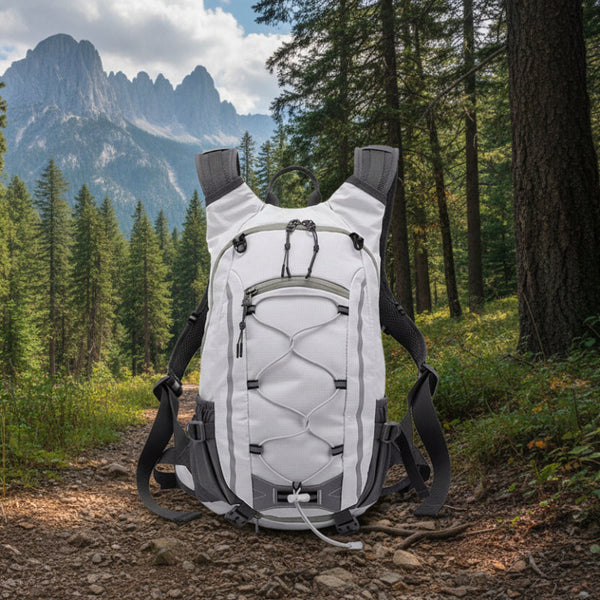 Small Hiking Backpack Lightweight Waterproof Daypack For Outdoor Adventures Grey White Daypacks