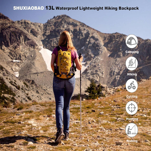 Small Hiking Backpack Lightweight Waterproof Daypack For Outdoor Adventures Grey White Daypacks