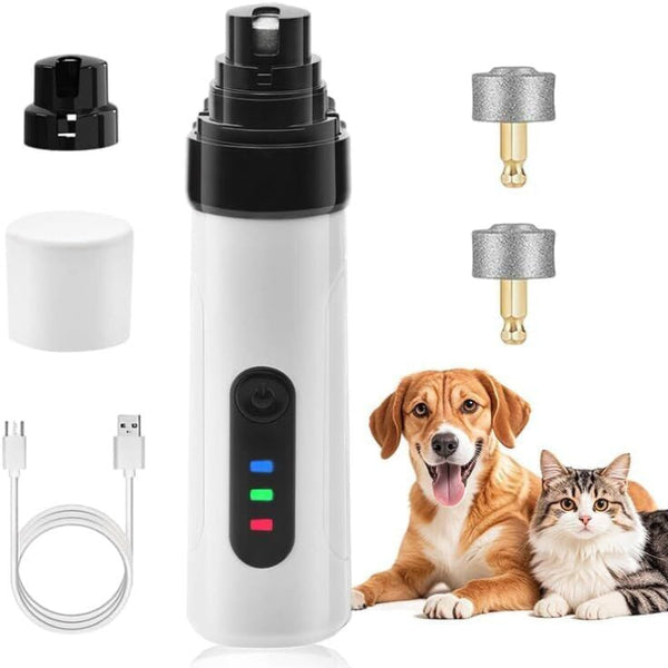 Pet Products Silent Groom Nail Grinder 2025 New Dog Trimmer Usb Rechargeable Trimmers Paws Grooming Smoothing Tool Dog Grooming