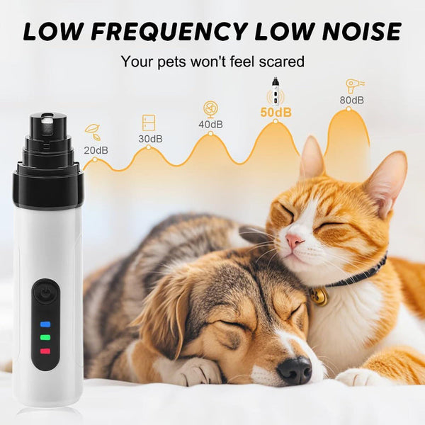 Pet Products Silent Groom Nail Grinder 2025 New Dog Trimmer Usb Rechargeable Trimmers Paws Grooming Smoothing Tool Dog Grooming
