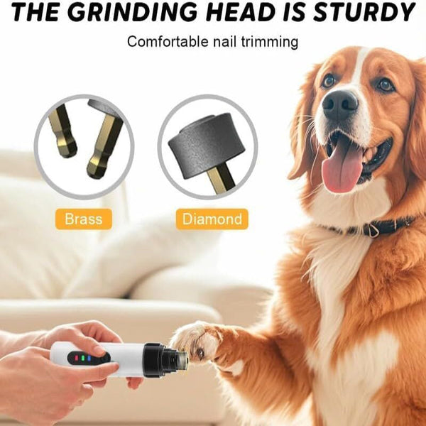 Pet Products Silent Groom Nail Grinder 2025 New Dog Trimmer Usb Rechargeable Trimmers Paws Grooming Smoothing Tool Dog Grooming