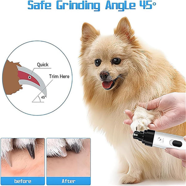 Pet Products Silent Groom Nail Grinder 2025 New Dog Trimmer Usb Rechargeable Trimmers Paws Grooming Smoothing Tool Dog Grooming
