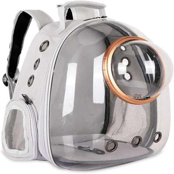 Pet Space Capsule Backpack Transparent Breathable Carrier (Grey) Pet Transport