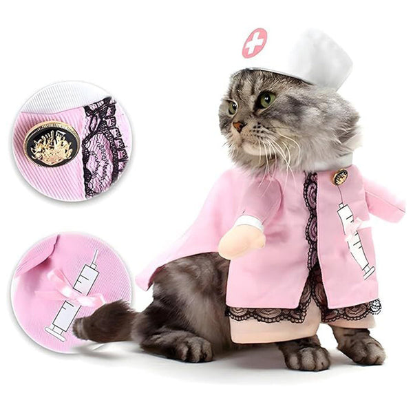 Dog Costume Clothes Halloween Cat Costumes Small Animal Funny Pets Clothing For Doggy Kitty Rabbits Piggy Nurse Dog Clothing & Shoes