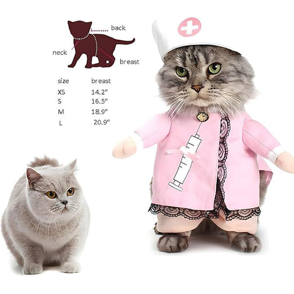 Dog Costume Clothes Halloween Cat Costumes Small Animal Funny Pets Clothing For Doggy Kitty Rabbits Piggy Nurse Dog Clothing & Shoes