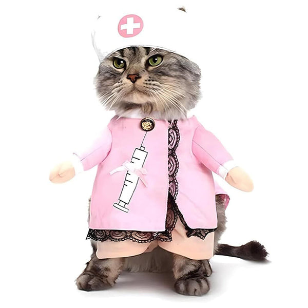 Dog Costume Clothes Halloween Cat Costumes Small Animal Funny Pets Clothing For Doggy Kitty Rabbits Piggy Medium Nurse Pink Dog Clothing & Shoes