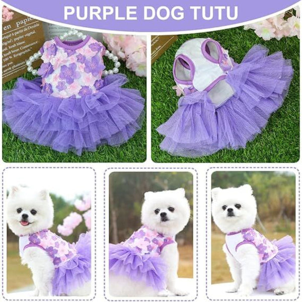 Fall Dog Dresses For Small Dogs Girl 3 Pack Cute Puppy Outfit (Xs) Dog Clothing & Shoes