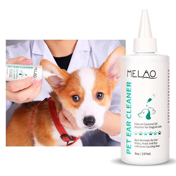 Pet Ear Cleanser For Dogs And Cats Gentle Daily Wash Long Nozzle Deep Cleaning Removes Wax Odor Moisture Dog Grooming