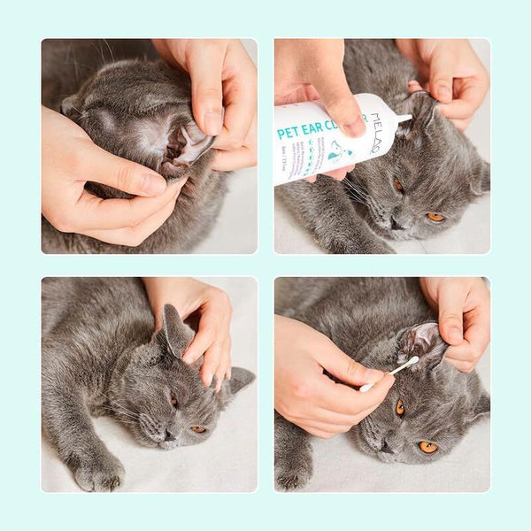Pet Ear Cleanser For Dogs And Cats Gentle Daily Wash Long Nozzle Deep Cleaning Removes Wax Odor Moisture Dog Grooming