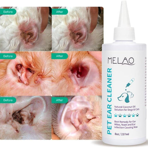 Pet Ear Cleanser For Dogs And Cats Gentle Daily Wash Long Nozzle Deep Cleaning Removes Wax Odor Moisture Dog Grooming