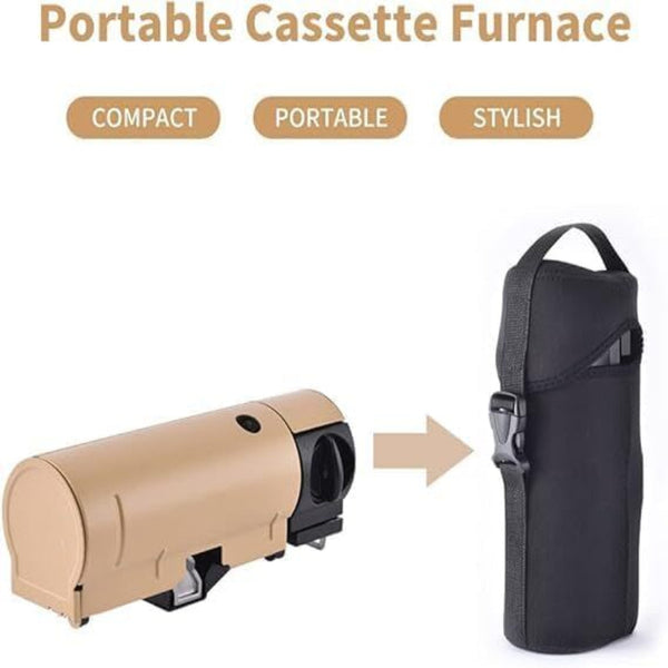 2500W Camping Stove Foldable Butane Indoor/Outdoor Cooking Suitable For Picnic Backpacking Hiking Adventure Home Travel Patio Rv Trip (Khaki) Camping
