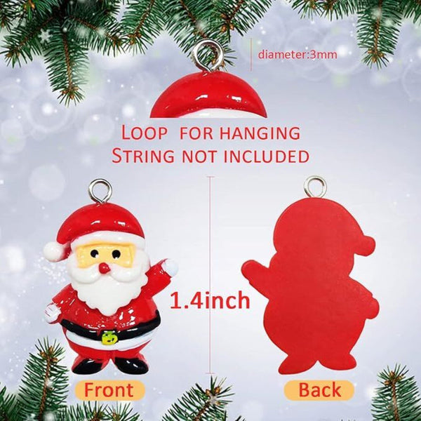 30Pcs Mini Christmas Ornaments For Tree Decorations Small Resin Miniatures Craft Seasonal Decorations