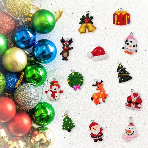 60Pcs Mini Christmas Ornaments For Tree Decorations Small Resin Miniatures Craft Seasonal Decorations