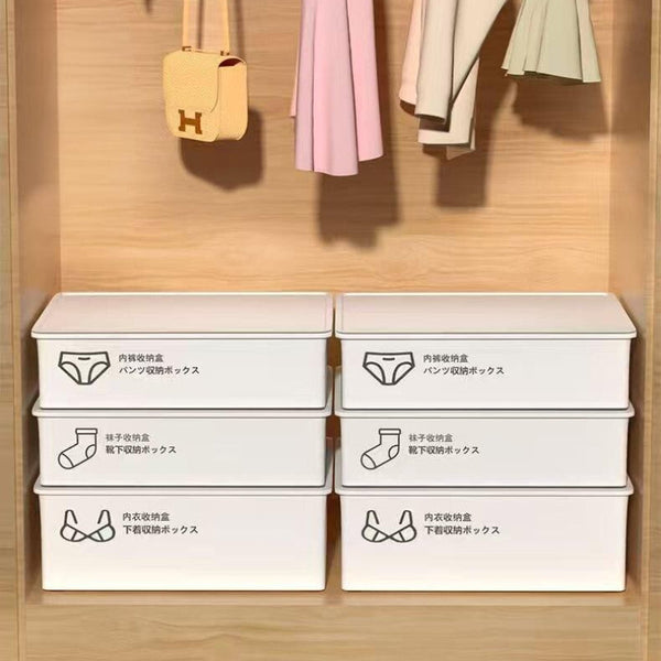 Underwear Panties Socks Storage Box Drawer Organizer 3 Piece Compartment Set Pink Closet Organisers