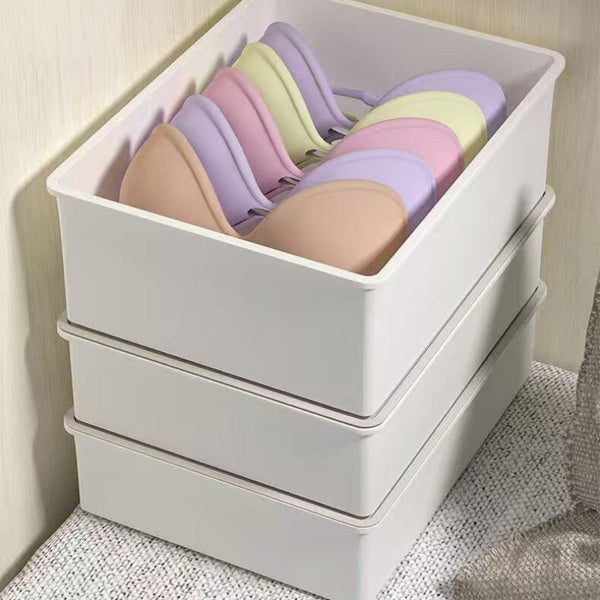 Underwear Panties Socks Storage Box Drawer Organizer 3 Piece Compartment Set Pink Closet Organisers