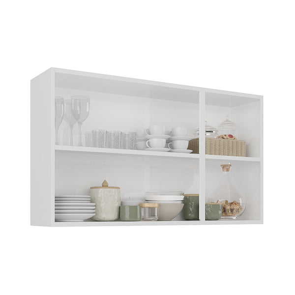 White Flat Pack Diy Steel Kitchen Wall Cabinet With 3 Doors + 2 Shelves Renova Cabinets & Cupboards