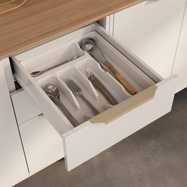 Base Kitchen Steel Cabinet/Cupboard With 3 Doors + 2 Drawers Renova White Flat Pack Diy Cabinets & Cupboards