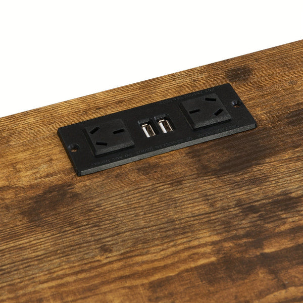 Console Table With 3 Drawers And Tier Storage Shelves Industrial Entryway Hall Tables