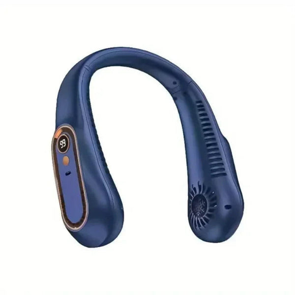 Nneoba Neck Bladeless Fan Mini Portable Blue Portable Fans