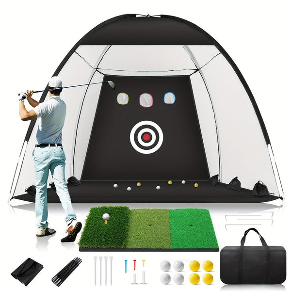 Golf Practice Net With Mat Target & Accessories 300X200cm Nets Cages & Mats