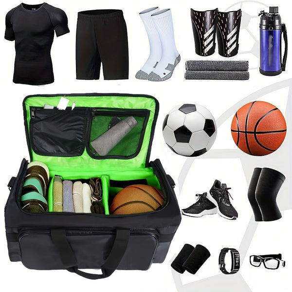 Basketball Duffel Bag With Black Neon Green Sports Duffle Bags