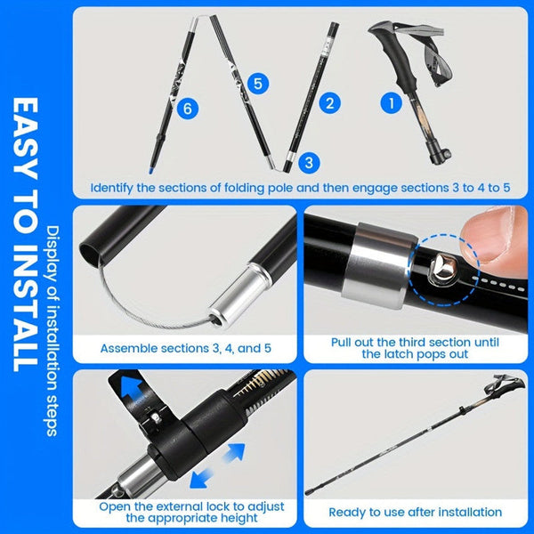 Aluminum Trekking Poles For Hiking Walking & Trekking Sticks