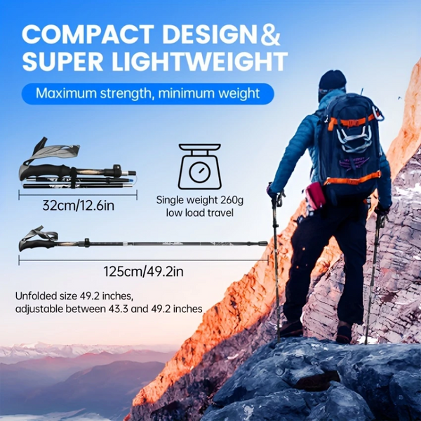 Aluminum Trekking Poles For Hiking Walking & Trekking Sticks