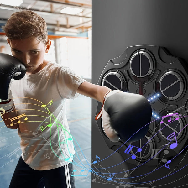 Wall Mounted Smart Boxing Game With Led & Gloves Video Game Consoles