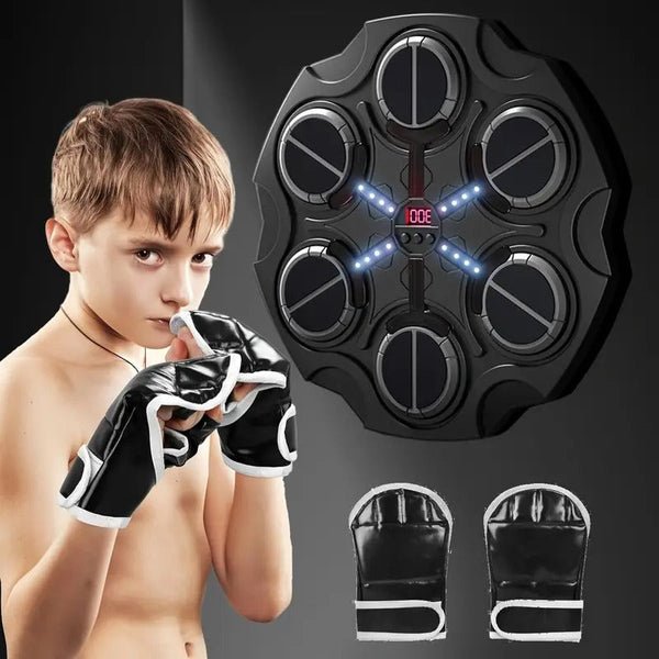 Wall Mounted Smart Boxing Game With Led & Gloves Video Game Consoles