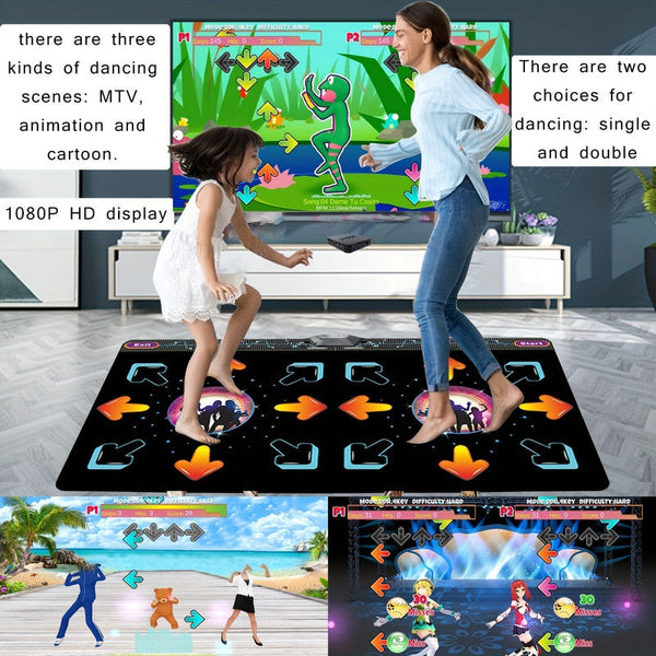 2 Player Dance Mat Game With Motion Sensor Controllers & Attachments