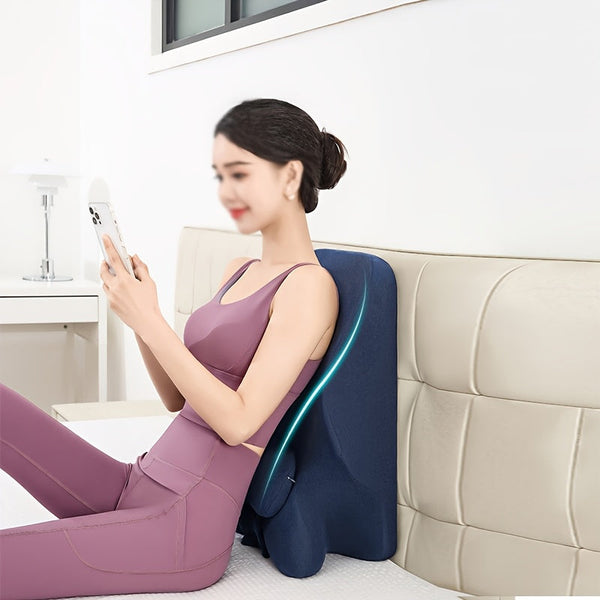 Ergonomic Bed Pillow With Detachable Headrest Navy Blue Memory Foam Pillows