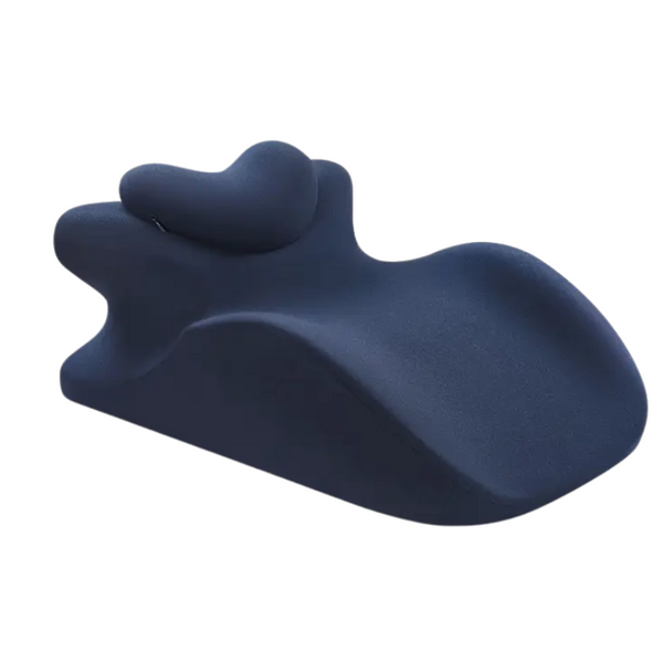 Ergonomic Bed Pillow With Detachable Headrest Navy Blue Memory Foam Pillows
