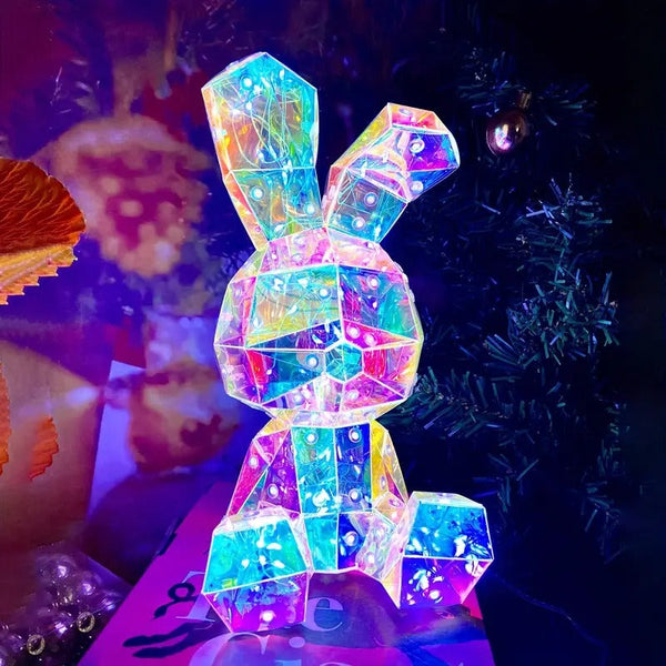 Rabbit Led Light Bunny Lamp Usb/Battery Powered Blue Lamps