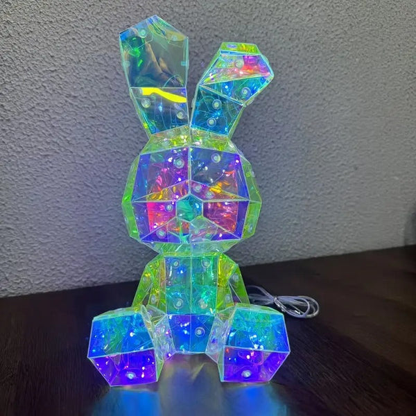 Rabbit Led Light Bunny Lamp Usb/Battery Powered Blue Lamps