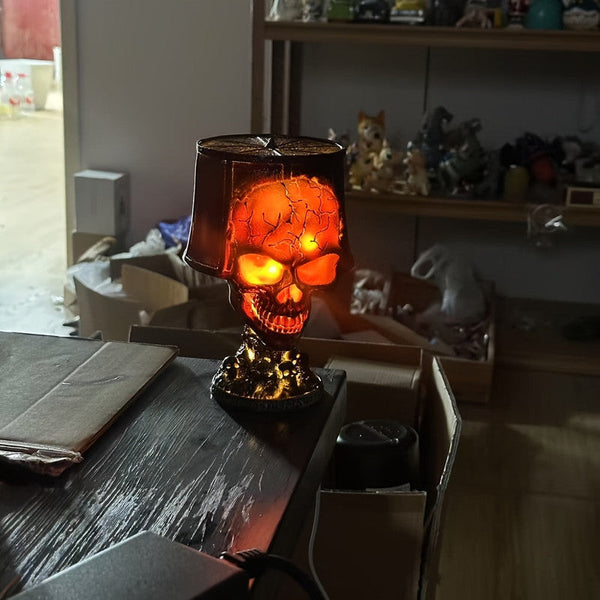 Lava Skull Lamp Usb Halloween Night Light Night Lights