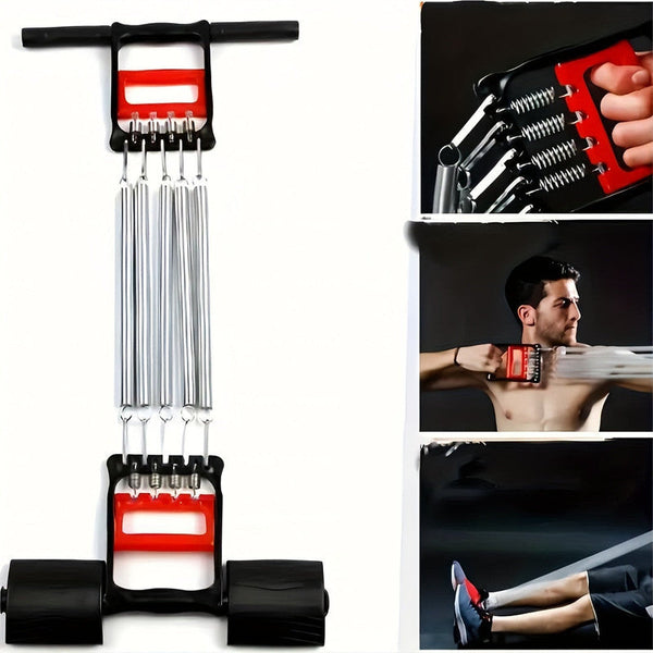 1Pc Multifunctional Spring Pedal Puller Fitness Tensioner Black Resistance Trainers