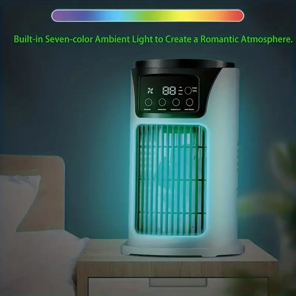 Smart Ac With 7 Led Mood Lights Usb Powered Portable Fans