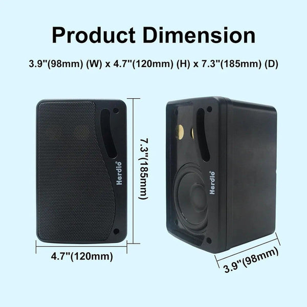 3 Way Waterproof Wall Mount Speakers Black Home Speakers & Subwoofers