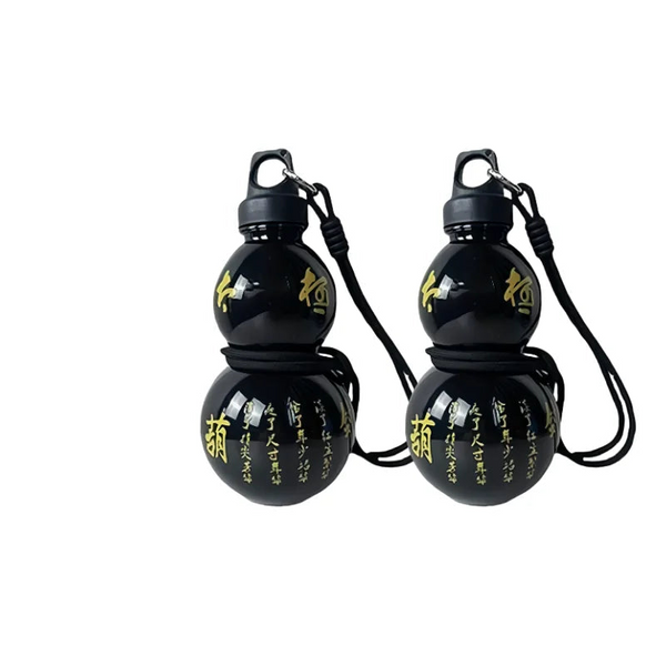 2Pcs 800Ml Gourd Water Bottle Black Water Bottles