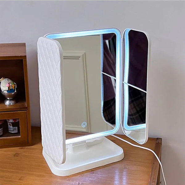 Trifold Led Makeup Mirror Beauty Lights Makeup Mirrors