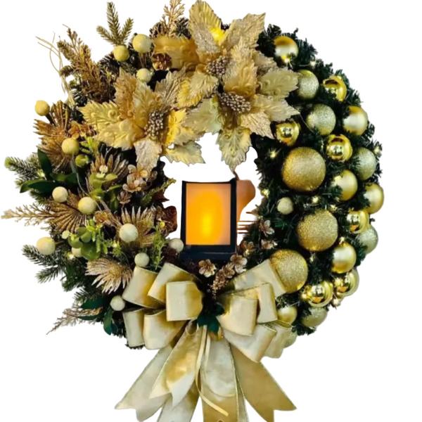 Snowman Fruit Nut Christmas Wreath Seasonal Decorations