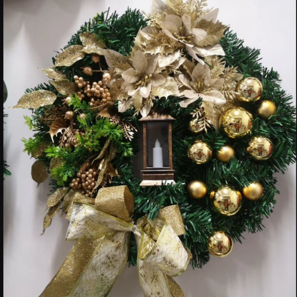 Snowman Fruit Nut Christmas Wreath Seasonal Decorations