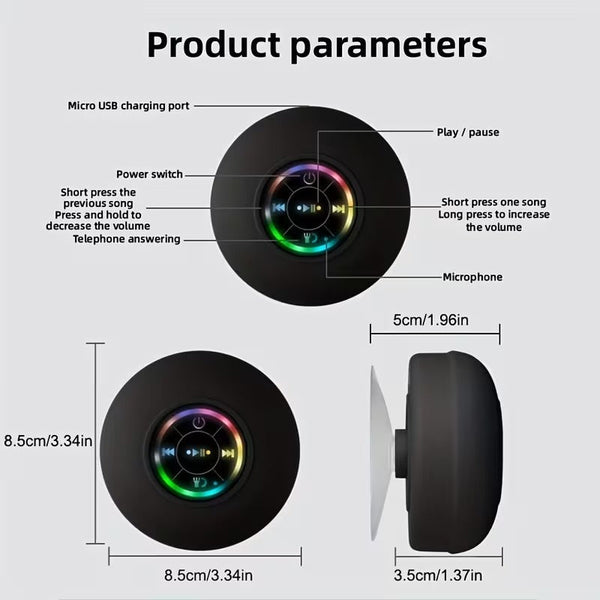 Wireless With Suction Cup Black Home Speakers & Subwoofers