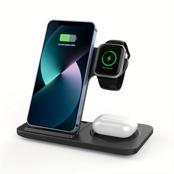 3 In 1 Fast Wireless Charger For Iphone Apple Watch Airpods Chargers & Cradles