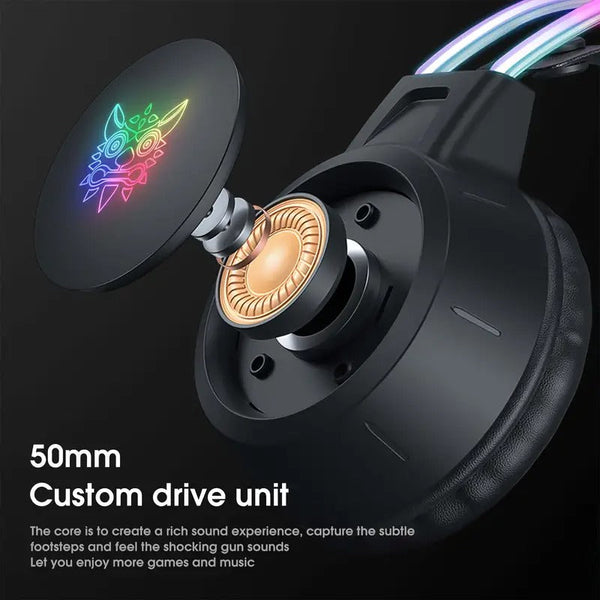 Gaming Headset With Detachable Cat Ear Microphone Headsets