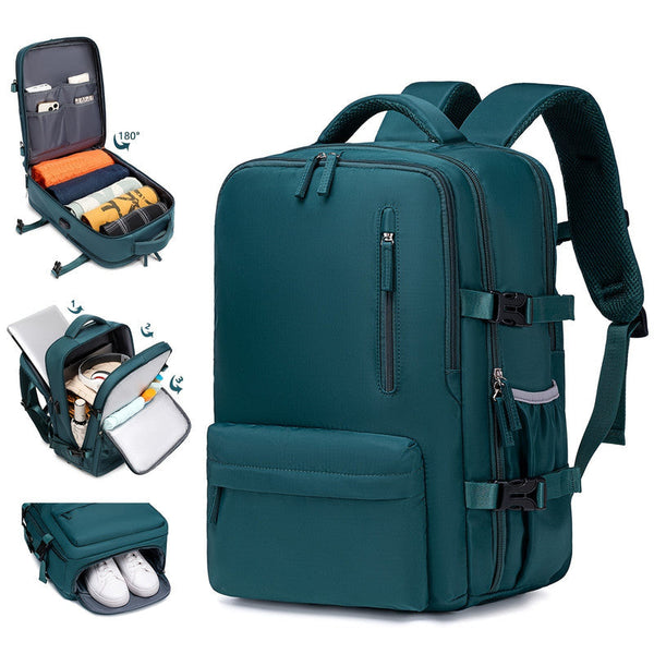 Large Capacity Travel Backpack With Usb Charging Nylon Multiple Compartments Backpacks