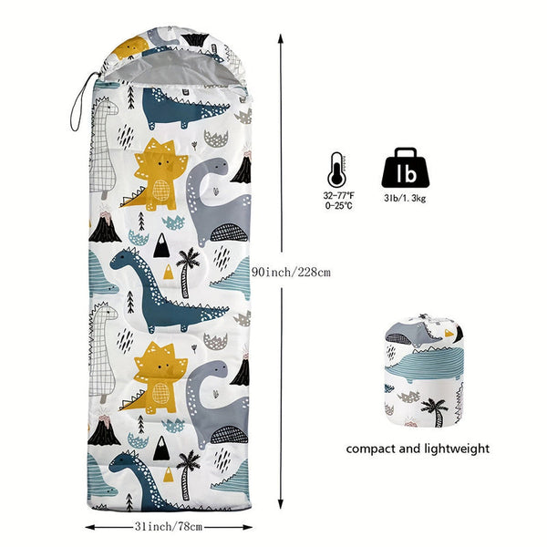Dinosaur Camping Sleeping Bag Lightweight Warm Quilt Sleeping Bags