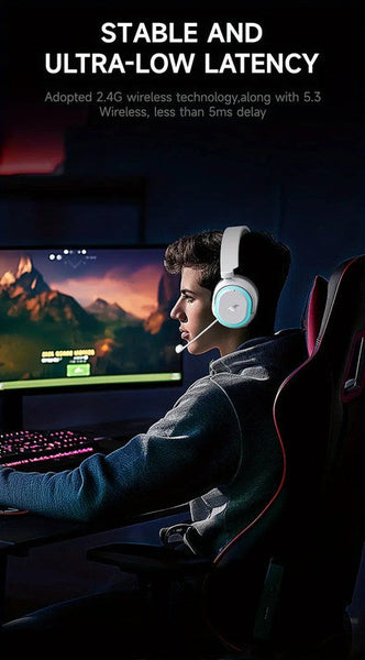 Wireless Gaming Headset With Surround Sound Headsets